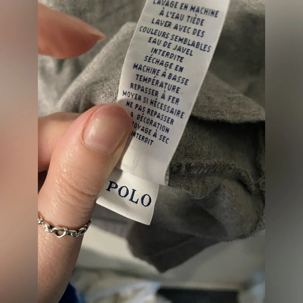 Mens Polo Ralph Lauren Gray V-Neck Tshirt